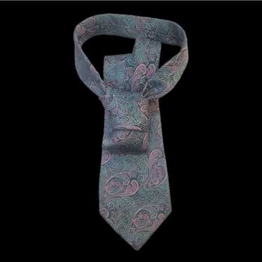 Vintage Men's Hand Sewn Paisley Silk Tie - image 1