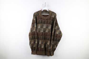Vintage Vintage 90s Coogi Style Checkered Knit Co… - image 1