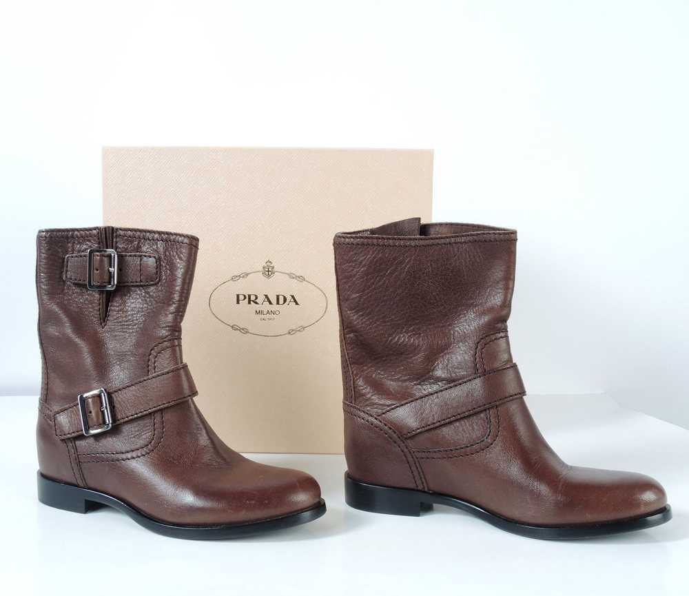 Prada o1smst1ft0424 Buckle Boots in Brown - image 7