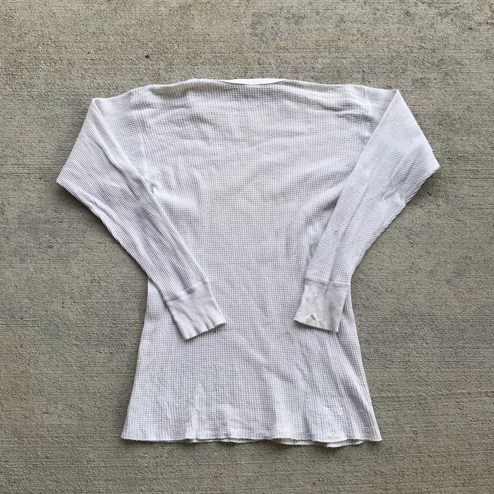 60's K-mart Thermal Waffle Knit Long Sleeve Shirt - image 3