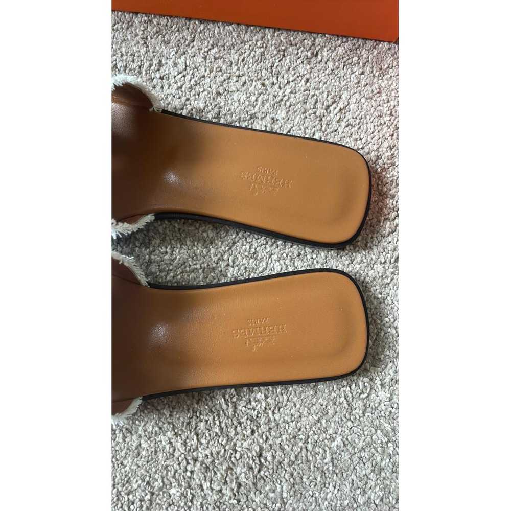 Hermès Oran cloth sandal - image 5