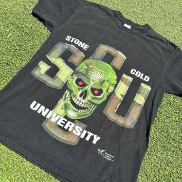WWF Stone Cold T Shirt School of Hard Knocks XL S… - image 1