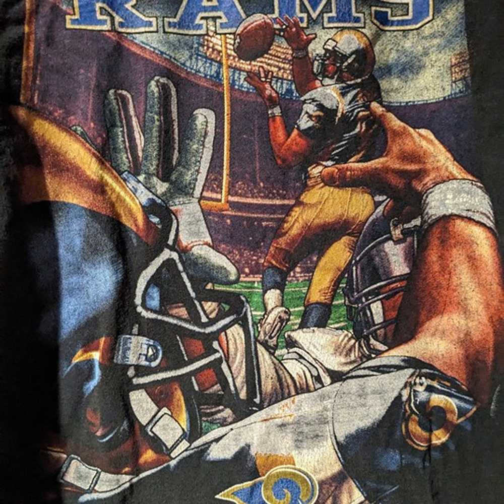 Vintage 90s St. Louis Rams NFL Football Black XX-… - image 2