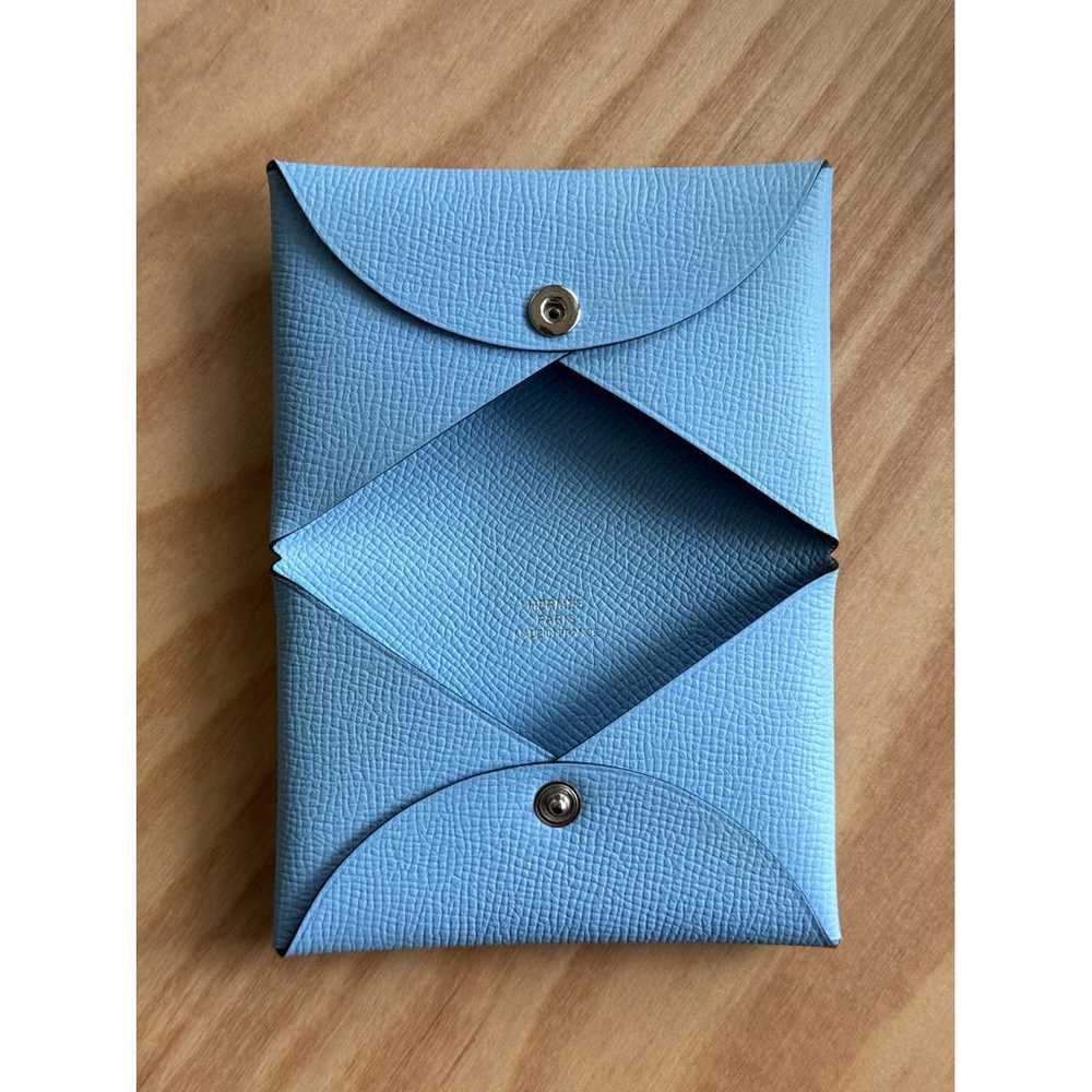 Hermès Calvi leather card wallet - image 4