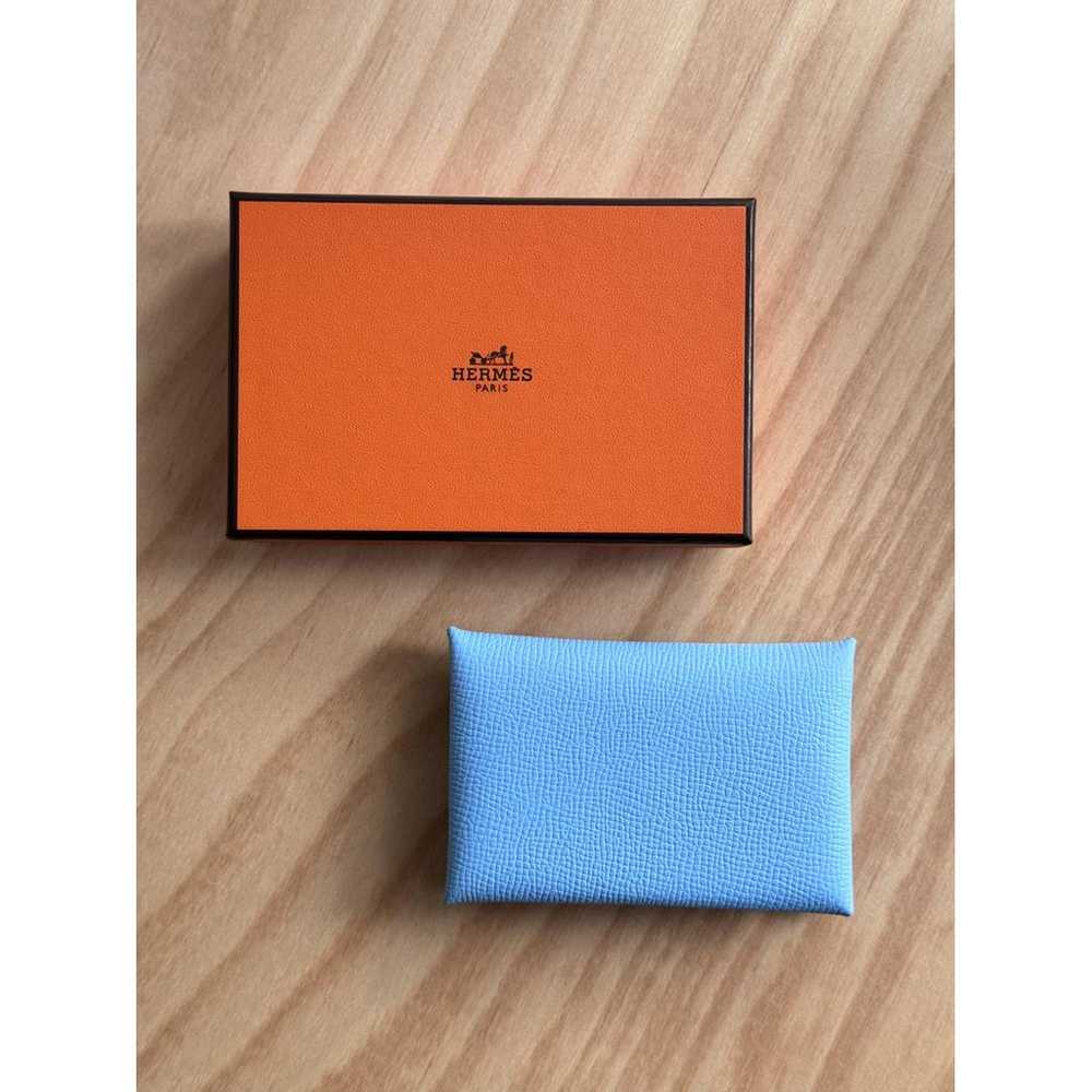Hermès Calvi leather card wallet - image 8