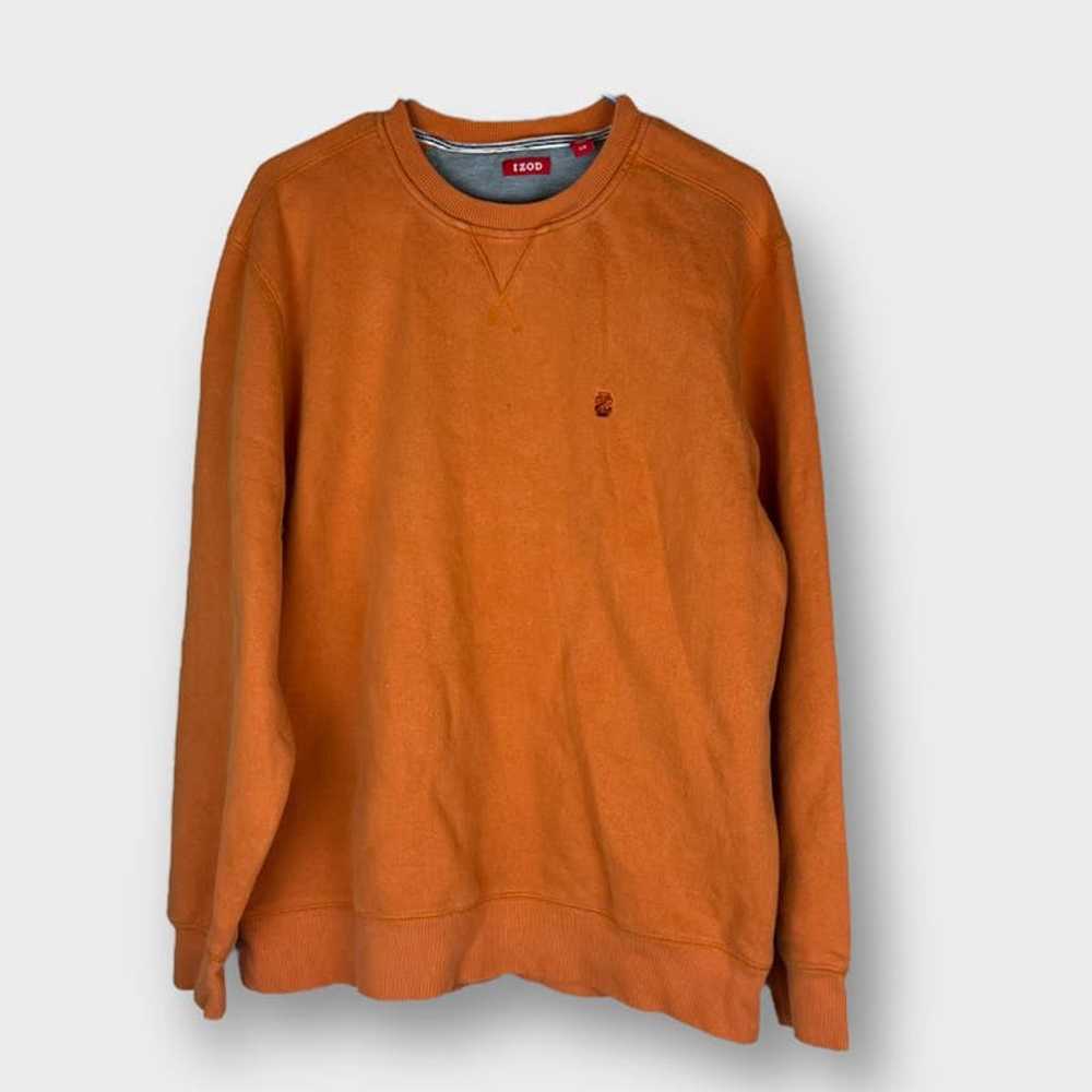 Izod | Vintage Crewneck Sweatshirt Burnt Orange  … - image 3