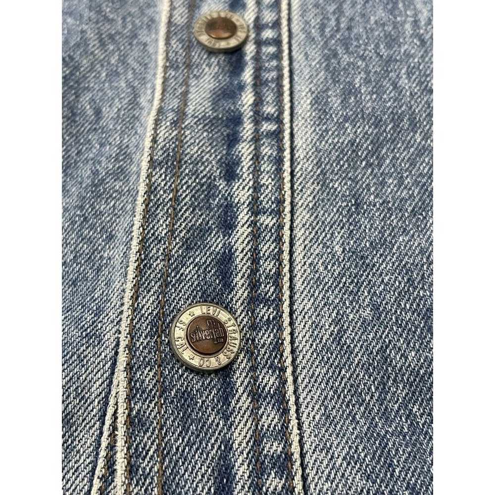 Vintage LEVIS Silver Tab Jacket Mens Medium Blue … - image 4