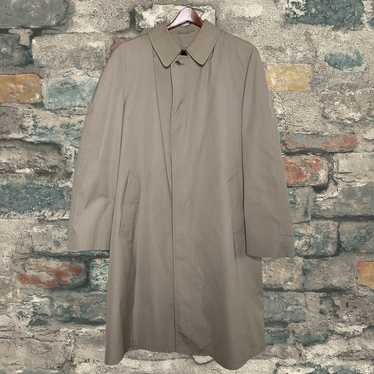 Vintage London Fog Fur Lined Trench Coat Tan & Bro