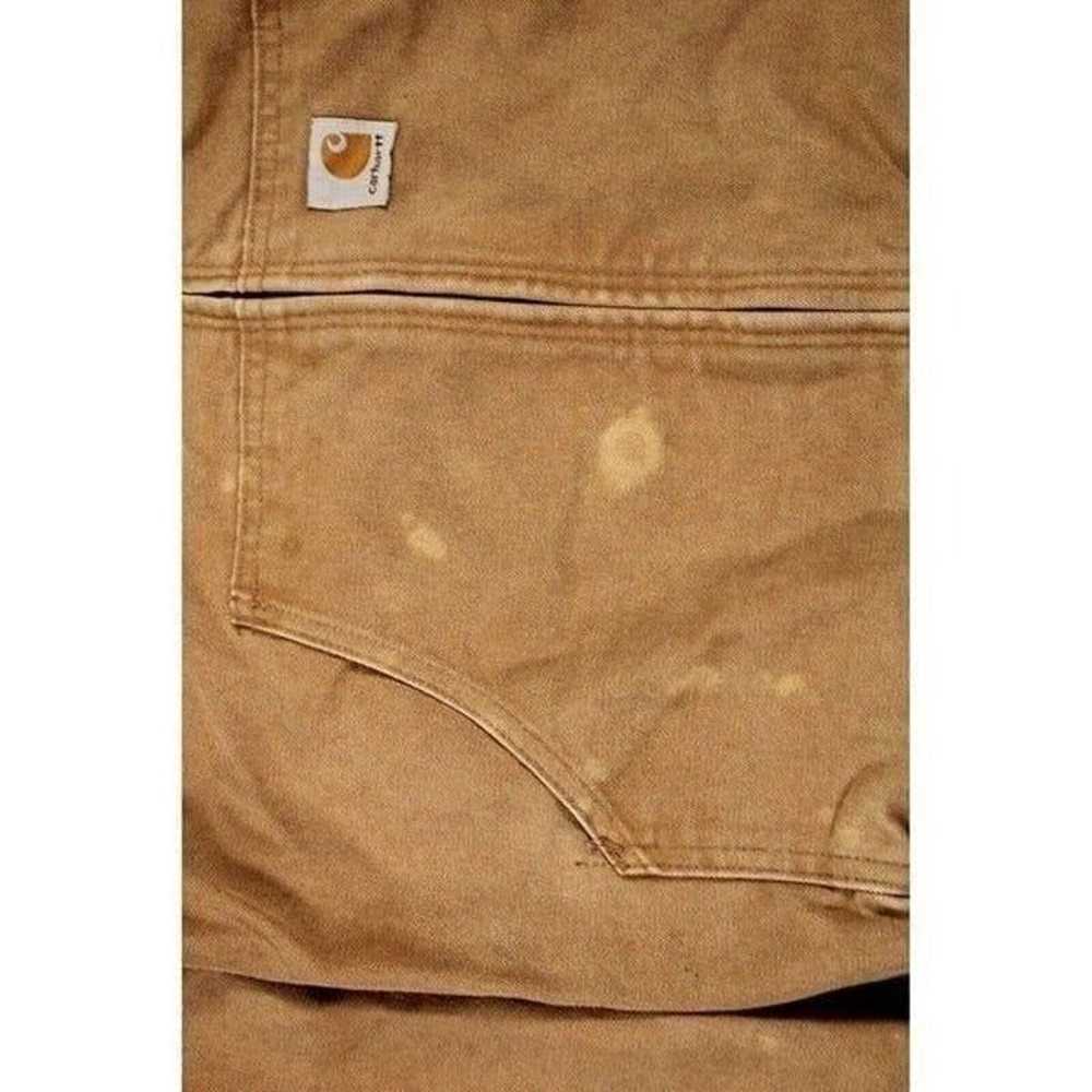 Vintage 90's Carhartt Tan Full Zip Hoodie Jacket - image 6