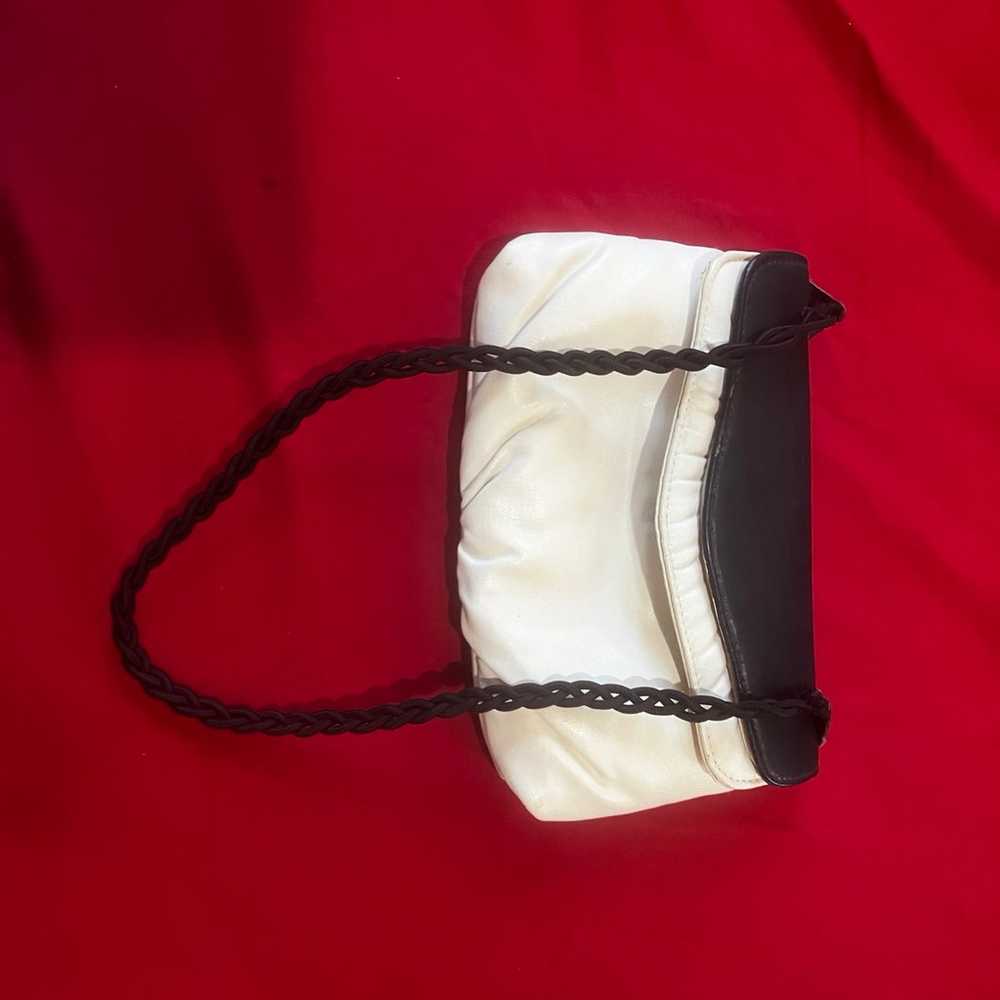 Black white mini leather bag - image 1