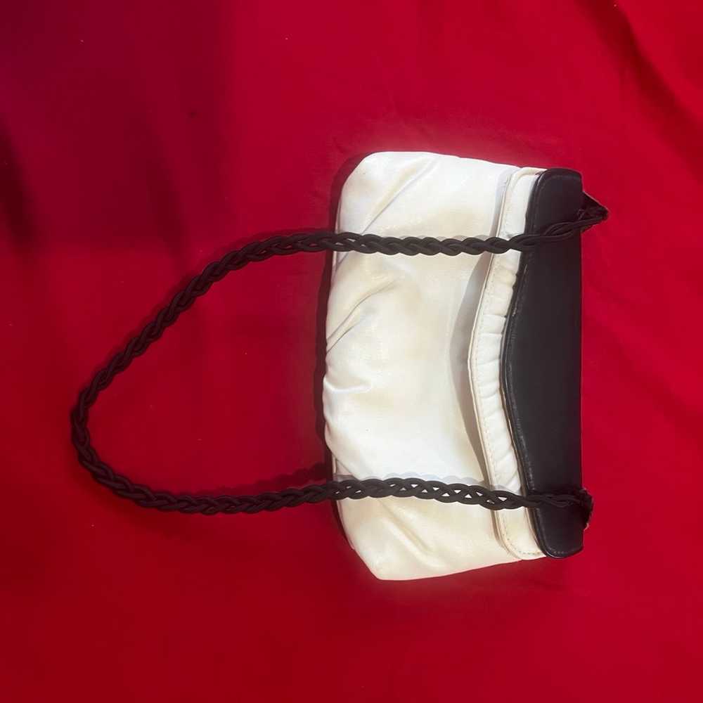 Black white mini leather bag - image 6