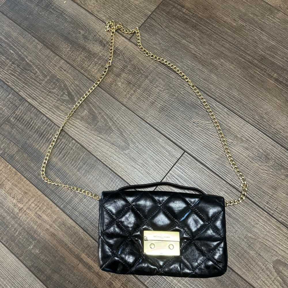 Michael Kors Crossbody Purse Black Quilted - image 1