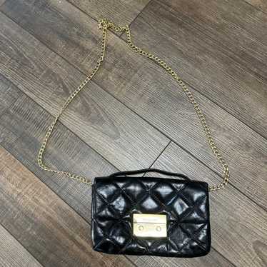 Michael Kors Crossbody Purse Black Quilted - image 1