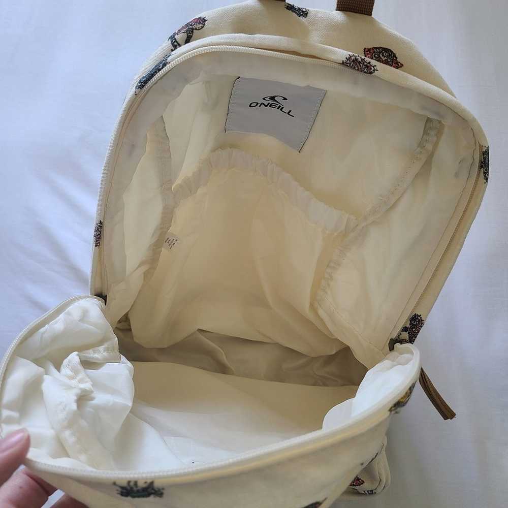 Nwot O'neill White Mushroom Backpack Full size - image 8