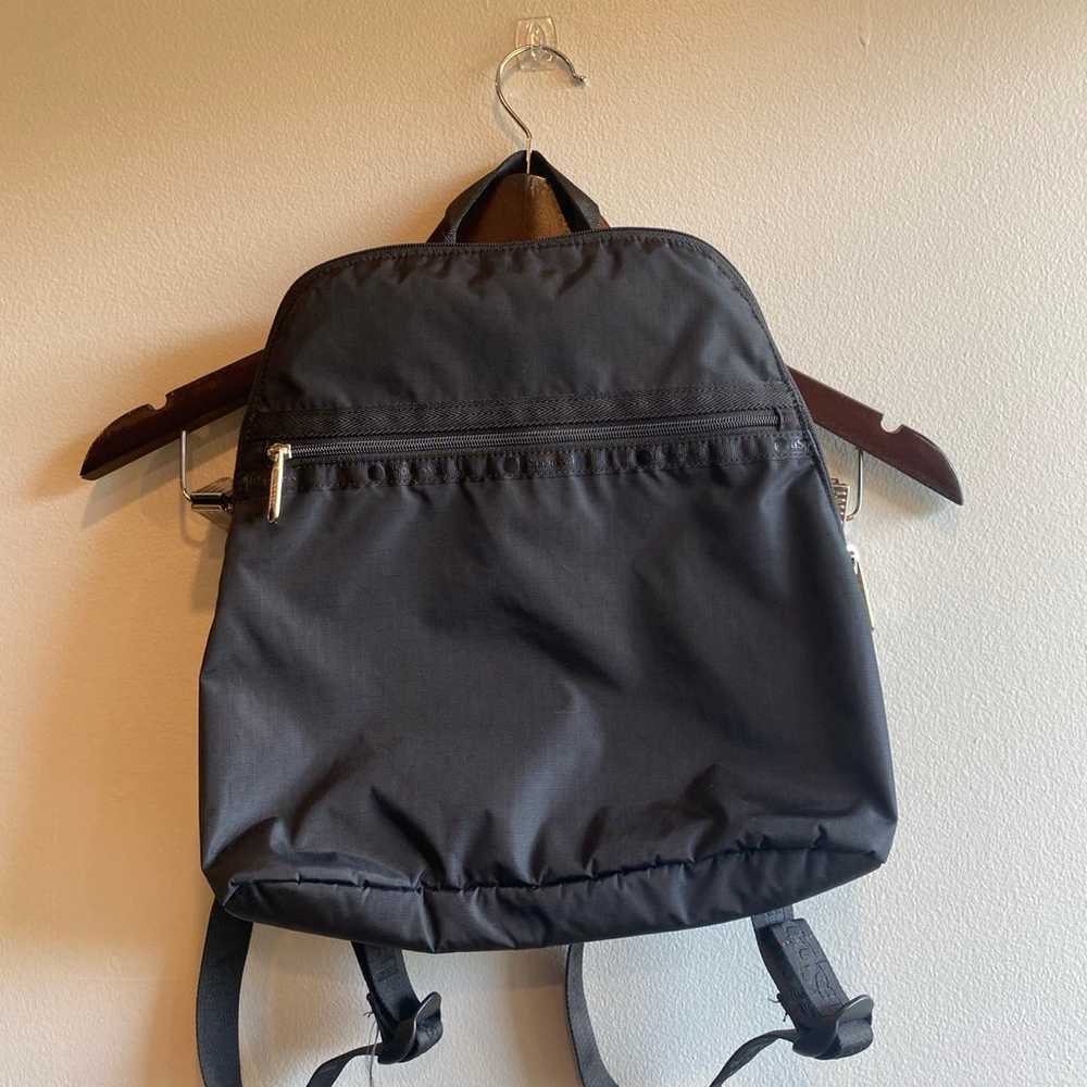 LeSportsac Mini Backpack Black Nylon - image 1