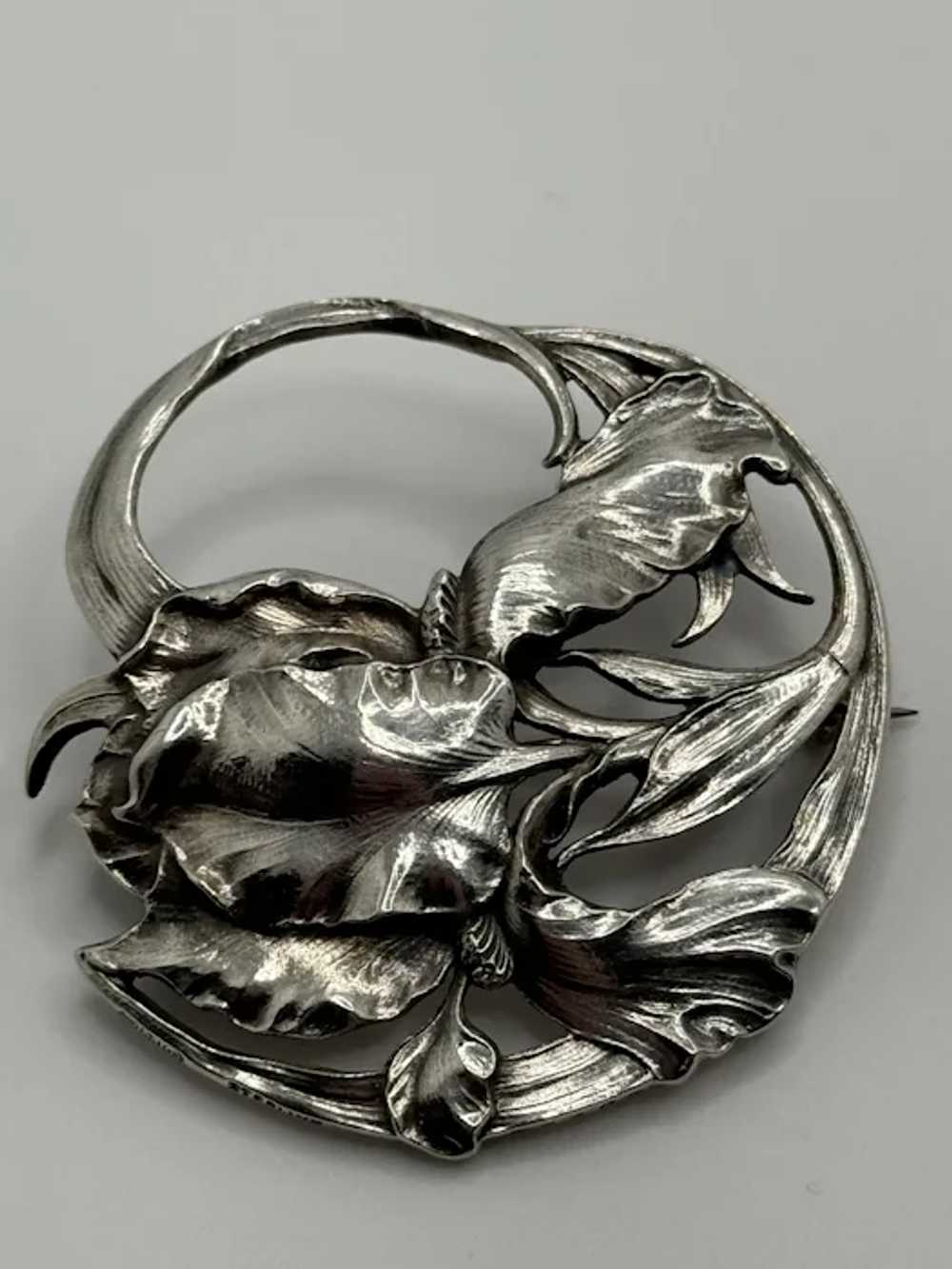 Antique Gorham Signed Art Nouveau Sterling Silver… - image 4