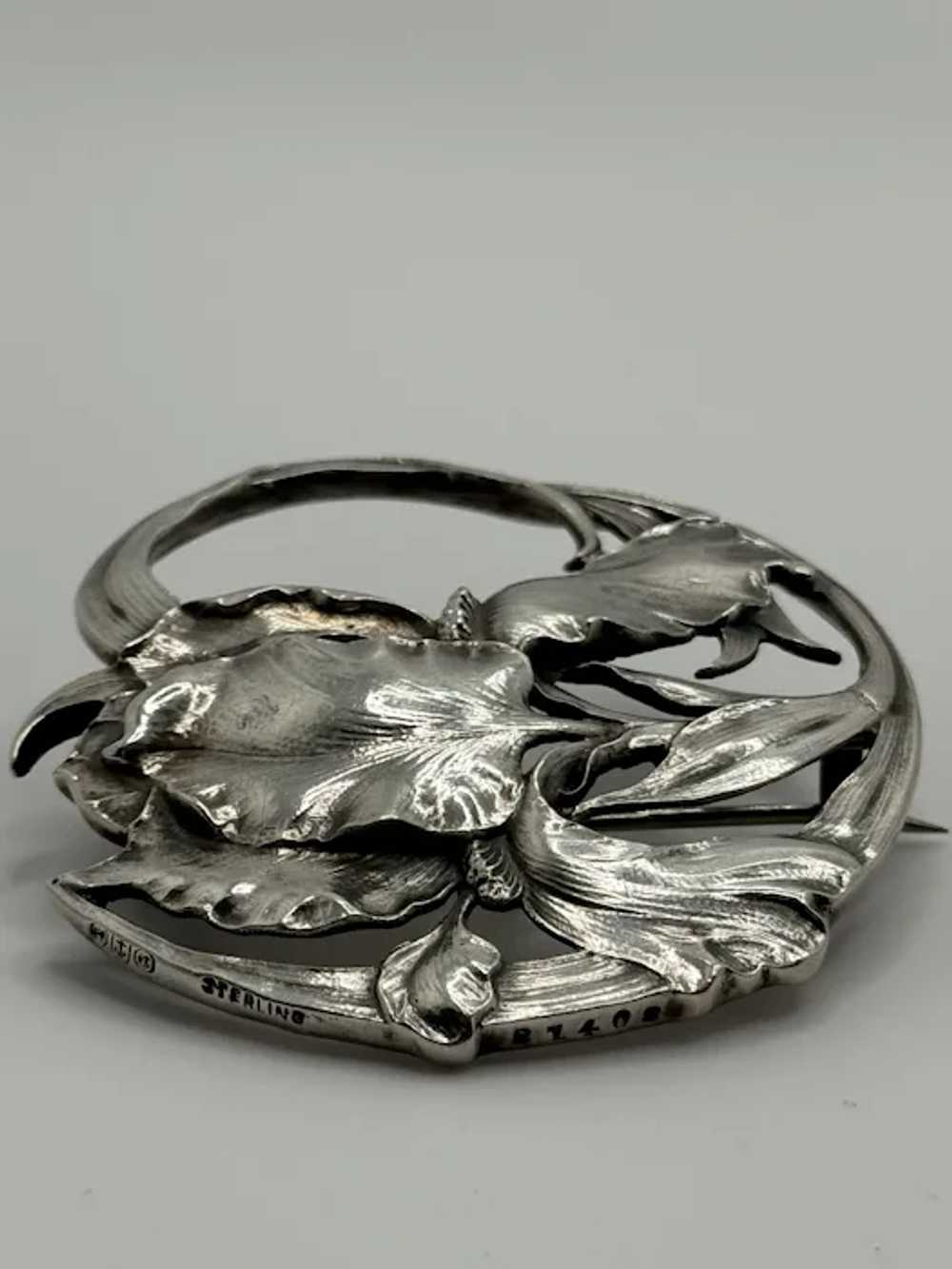 Antique Gorham Signed Art Nouveau Sterling Silver… - image 7
