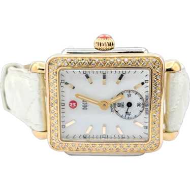 Diamond Michele MOP Deco Diamond Bezel Watch With… - image 1