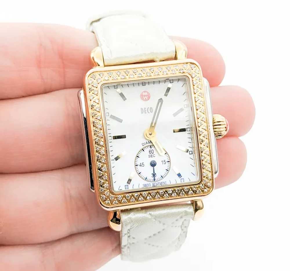 Diamond Michele MOP Deco Diamond Bezel Watch With… - image 2