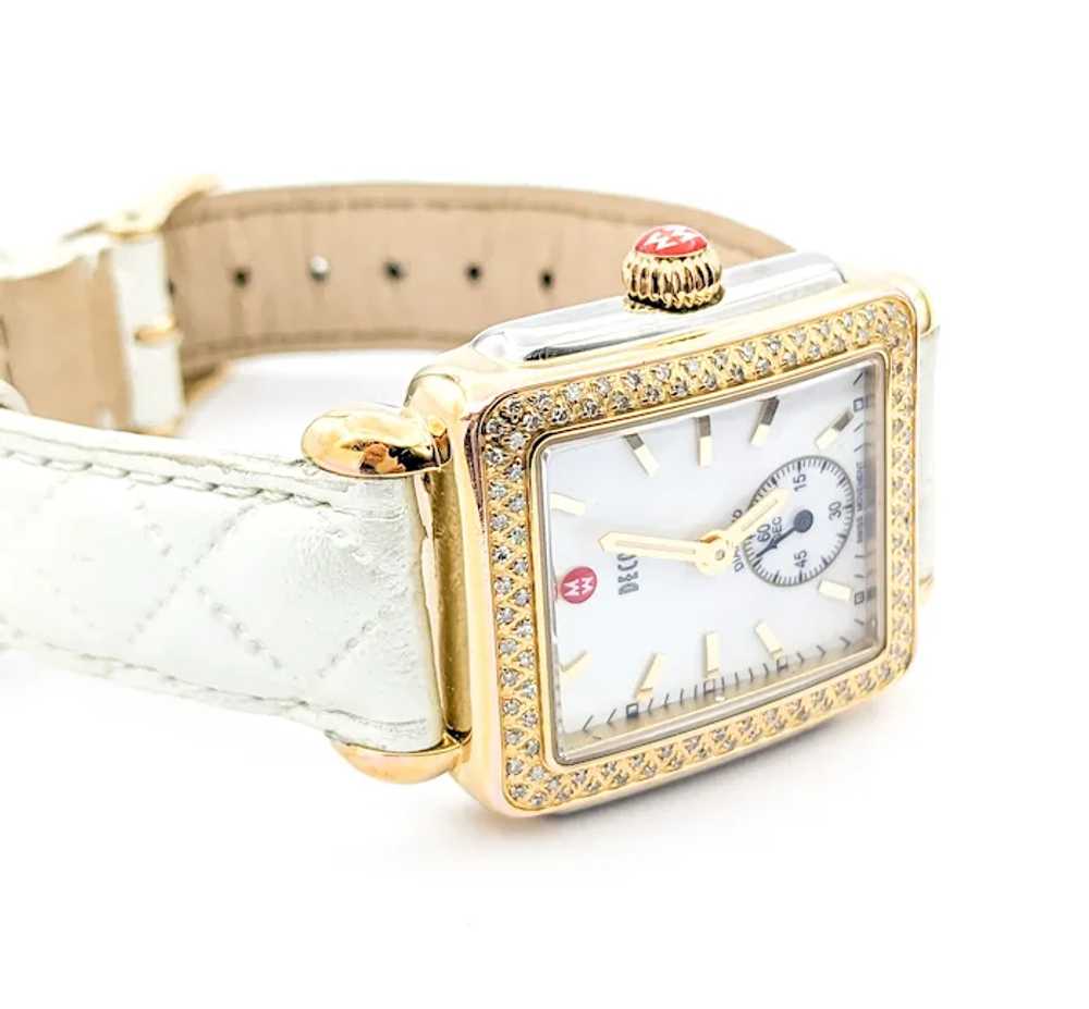 Diamond Michele MOP Deco Diamond Bezel Watch With… - image 3