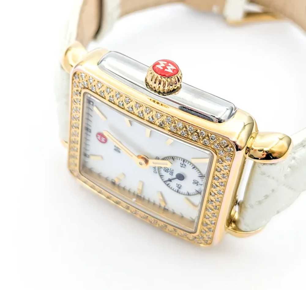 Diamond Michele MOP Deco Diamond Bezel Watch With… - image 4