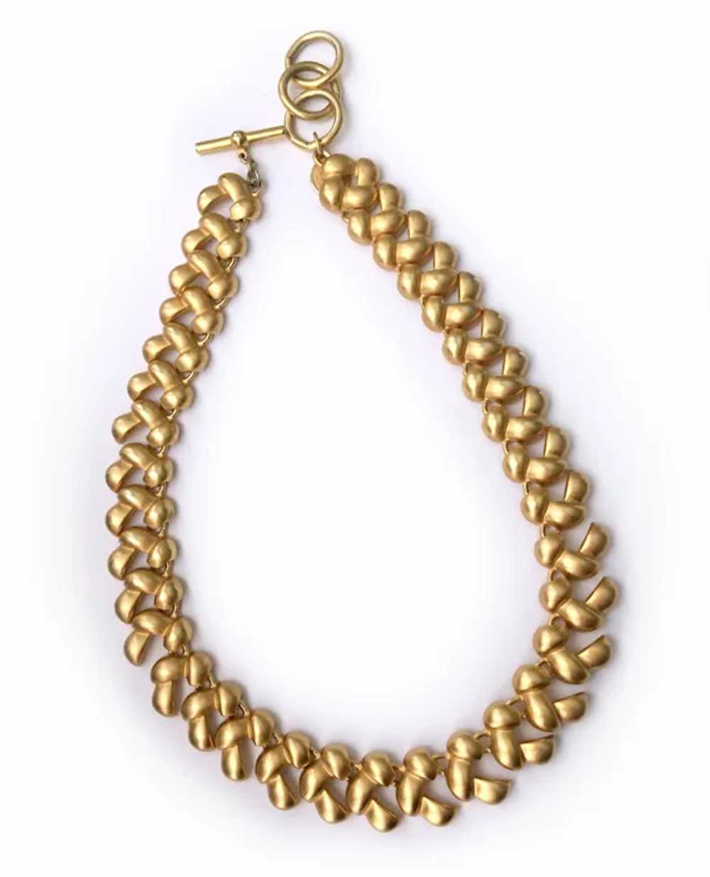 Anne Klein Golden 'Braid' Necklace - image 2