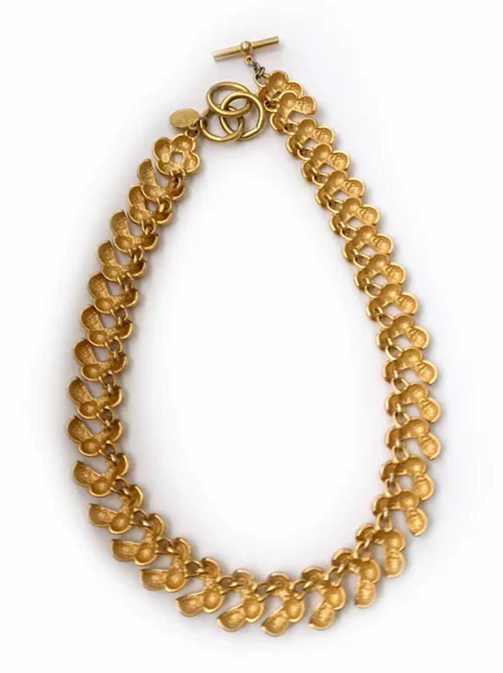 Anne Klein Golden 'Braid' Necklace - image 7