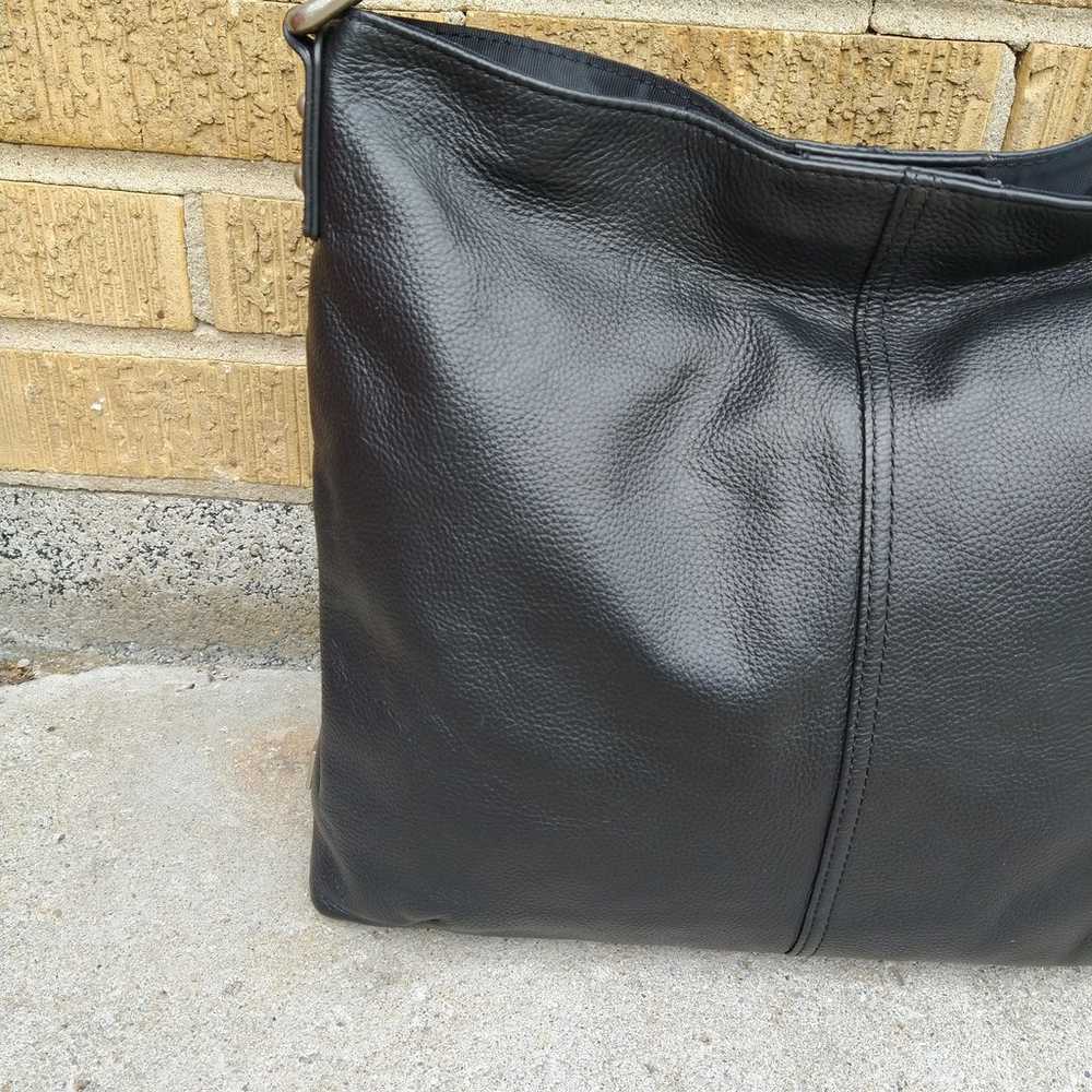 Kooba Black Pebbled Leather Large Hobo Shoulder B… - image 5