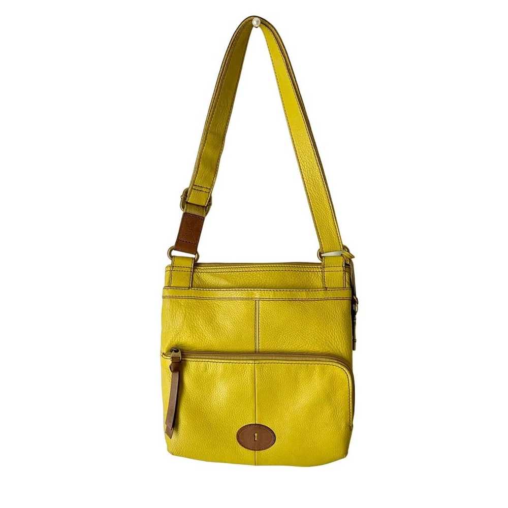 Fossil Yellow leather Crossbody Bag - image 1
