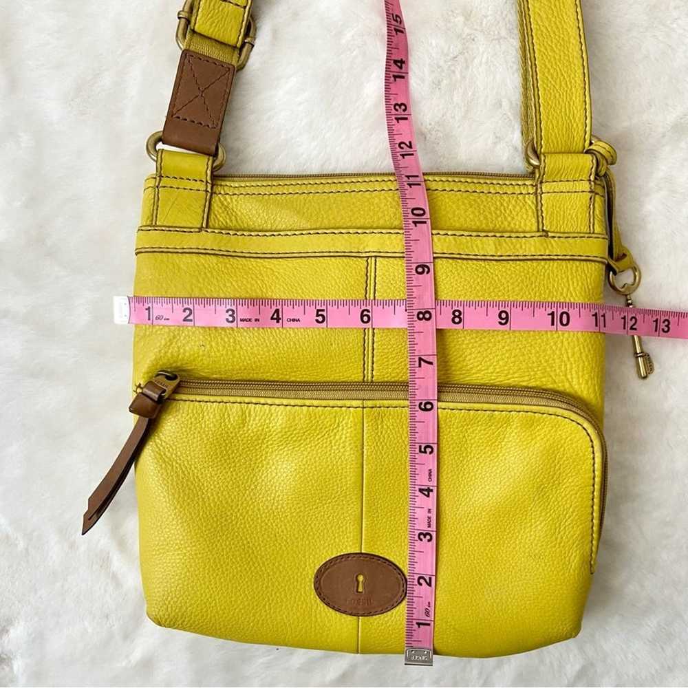 Fossil Yellow leather Crossbody Bag - image 3
