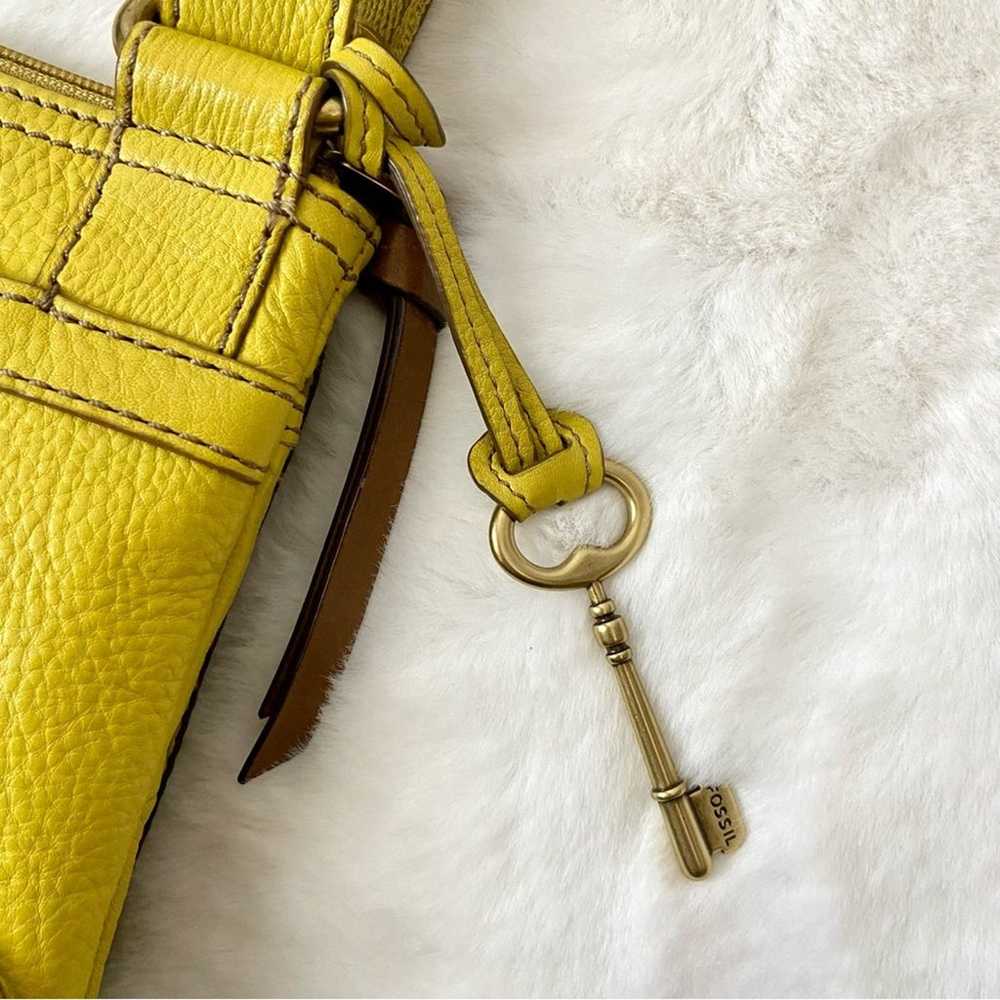 Fossil Yellow leather Crossbody Bag - image 4