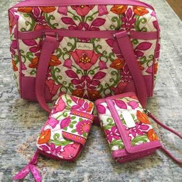 VERA BRADLEY pink Floral Handbag - image 1