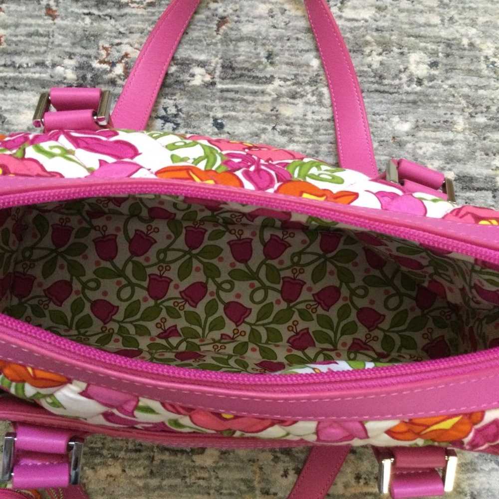 VERA BRADLEY pink Floral Handbag - image 6