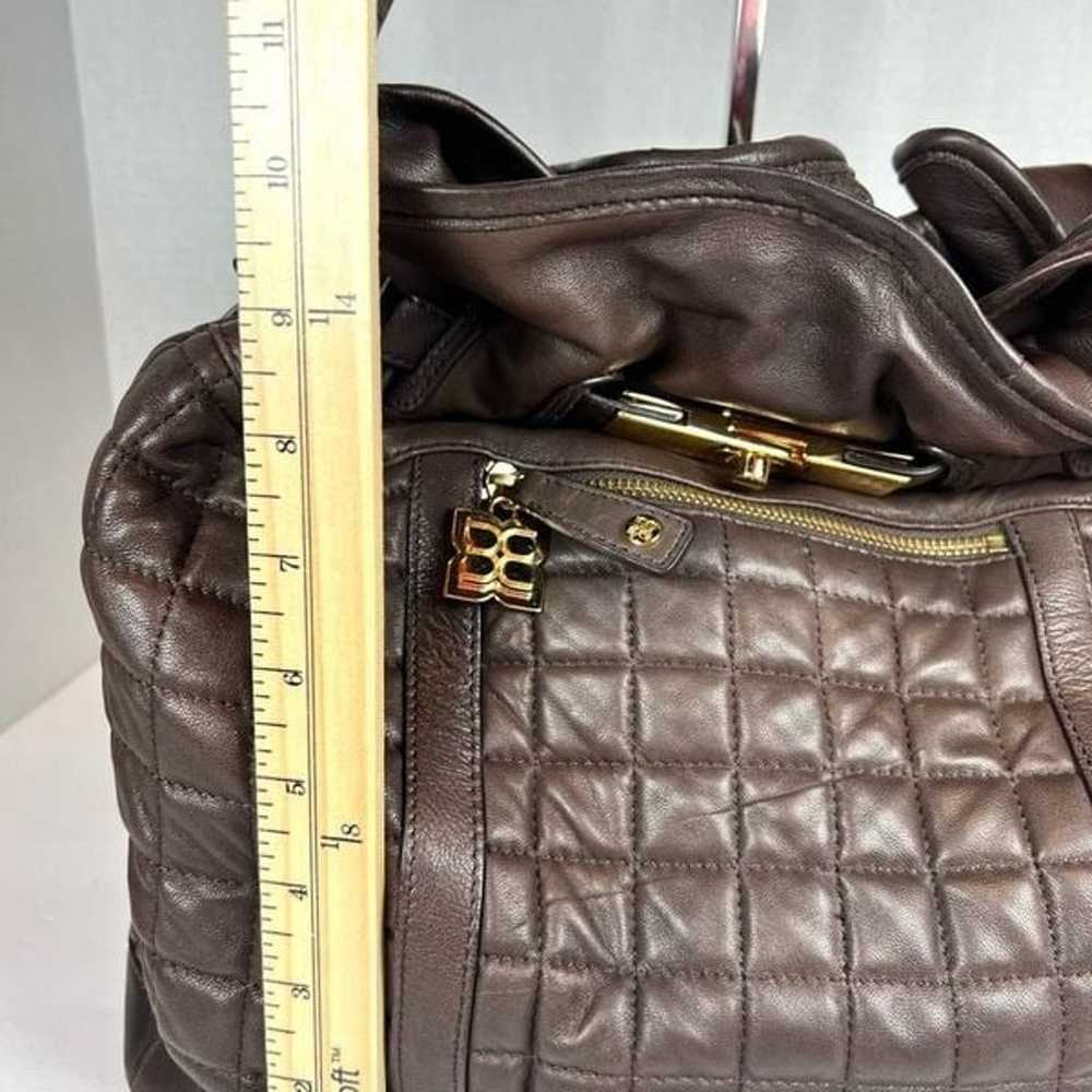 BCBGMAXAZRIA Quilted Shoulder Bag Brown Leather G… - image 10