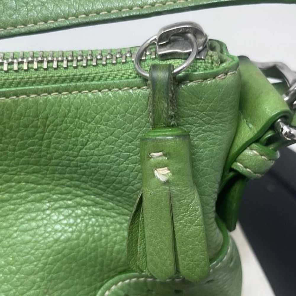 Coach Green Pebble Leather bag - image 6