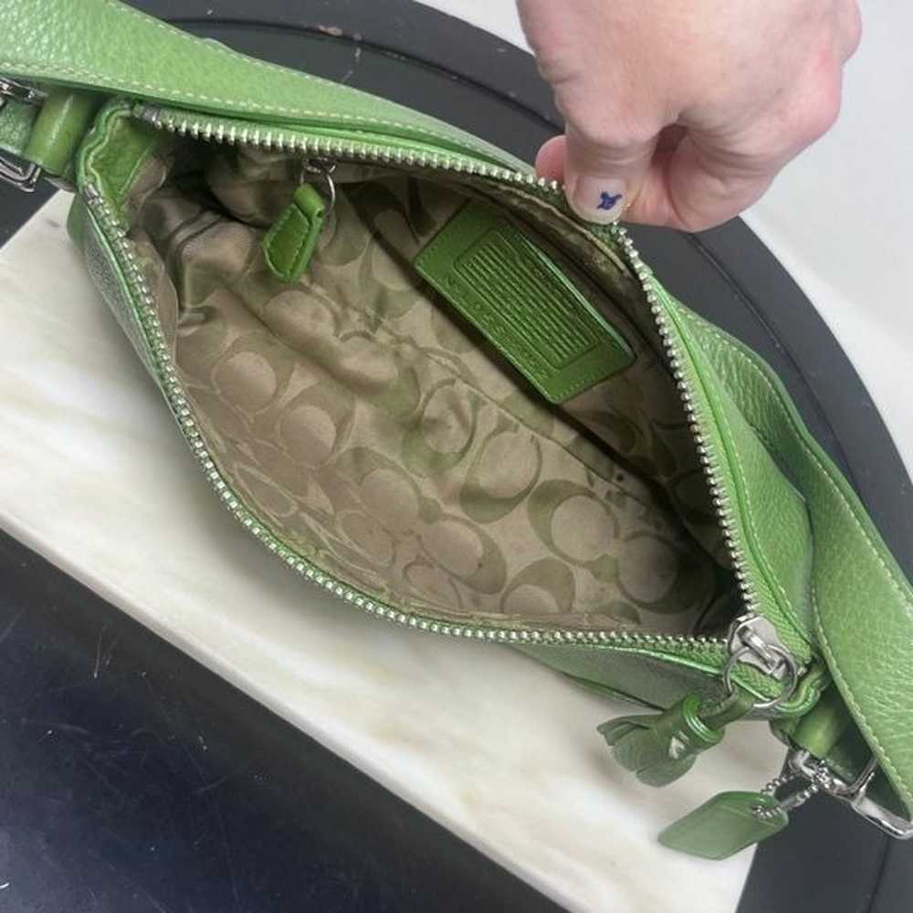 Coach Green Pebble Leather bag - image 9