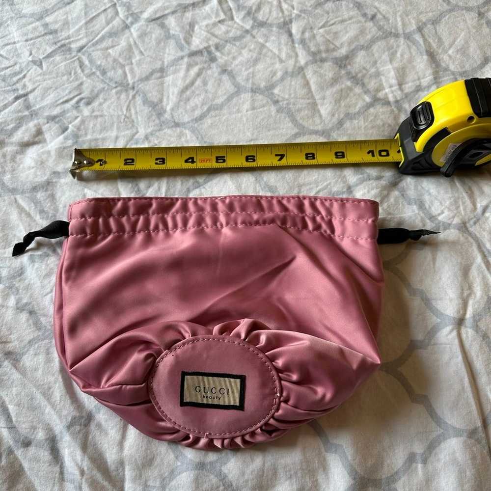 Gucci Pink Satin Makeup Bag - image 5