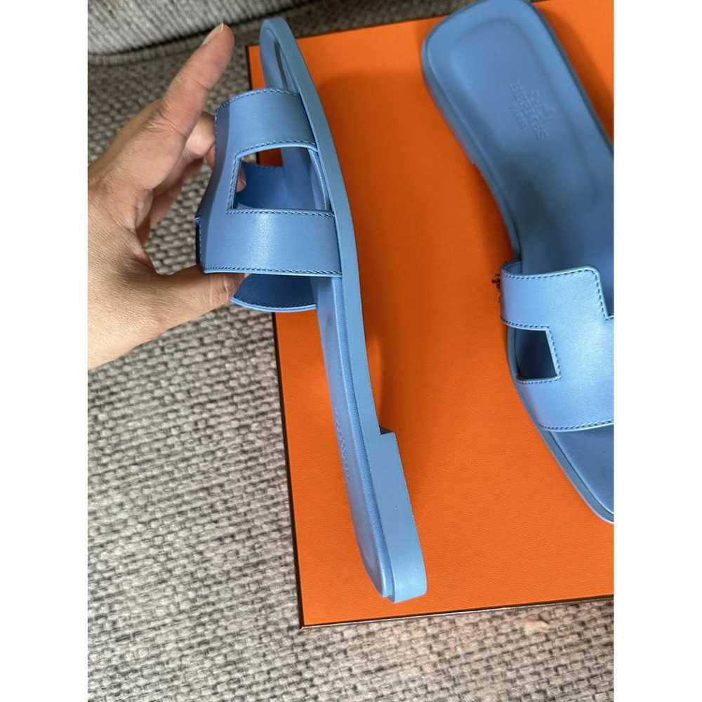 Hermès Oran leather sandal - image 9