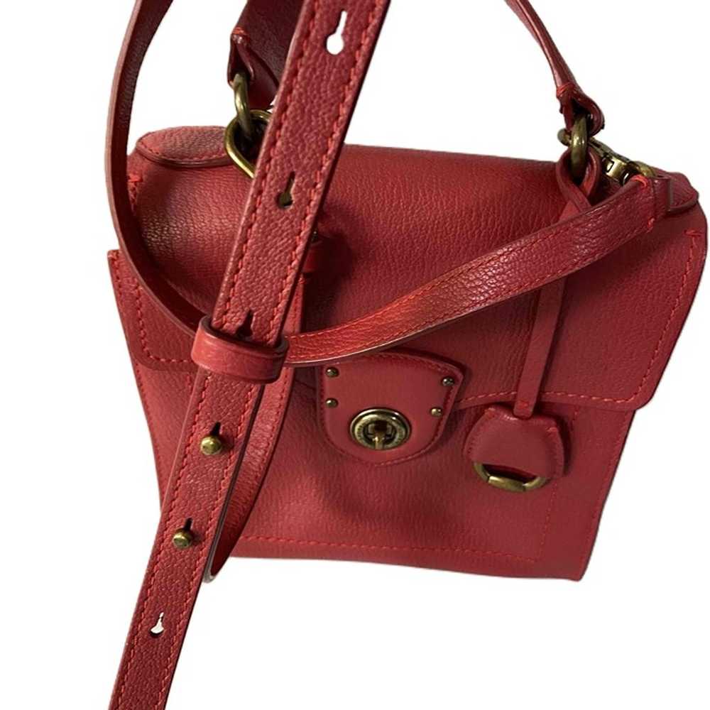 Lauren Ralph Lauren Millbrook Red Leather Handbag… - image 4