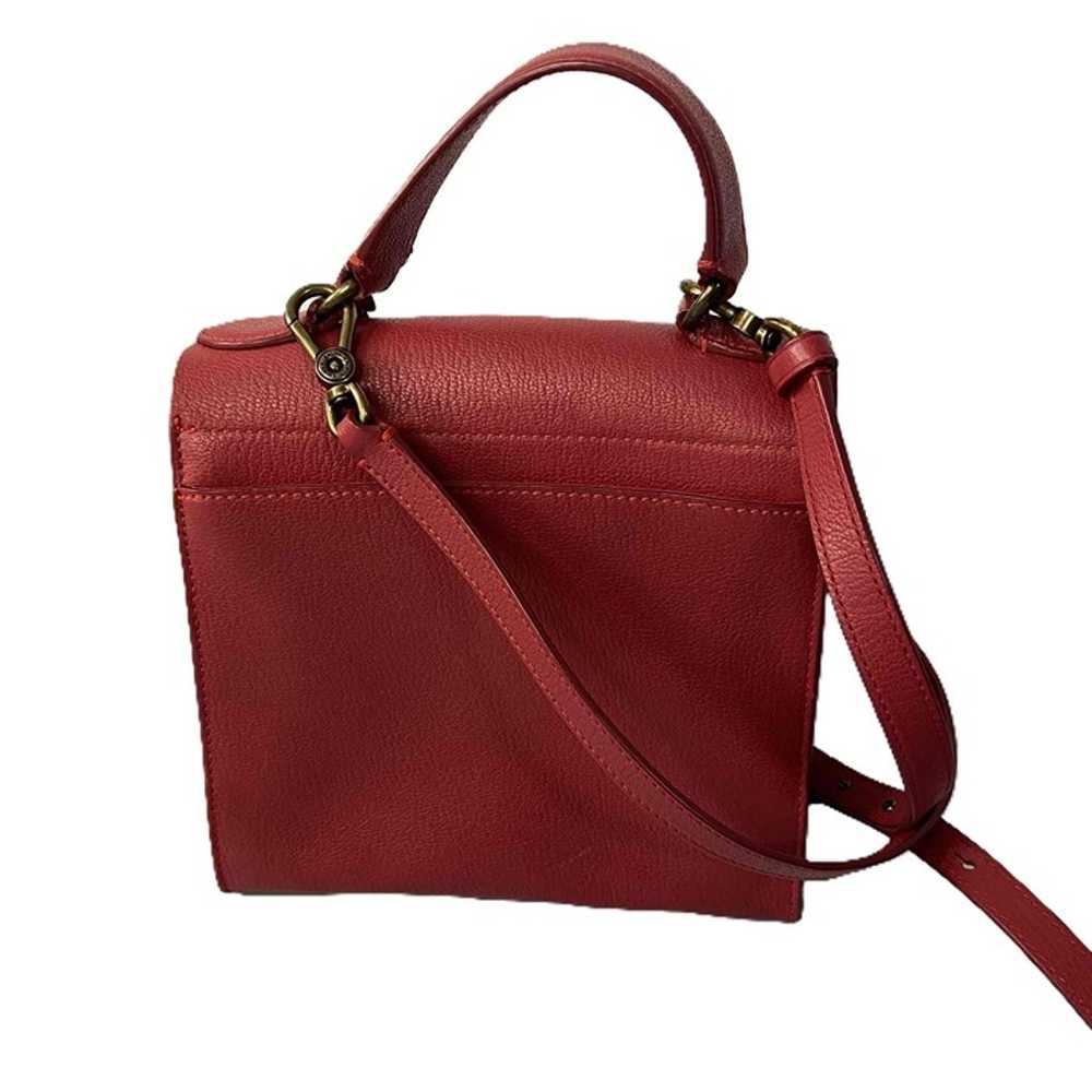 Lauren Ralph Lauren Millbrook Red Leather Handbag… - image 5