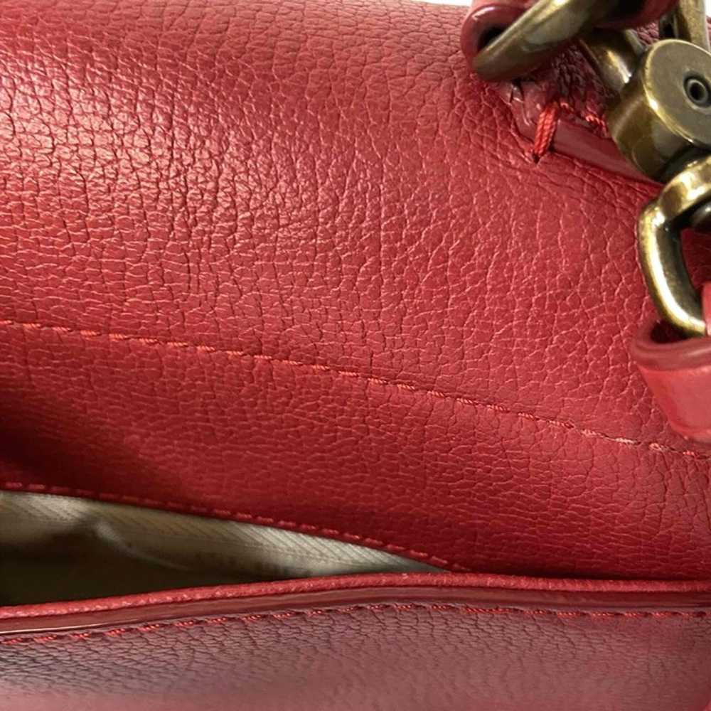 Lauren Ralph Lauren Millbrook Red Leather Handbag… - image 8