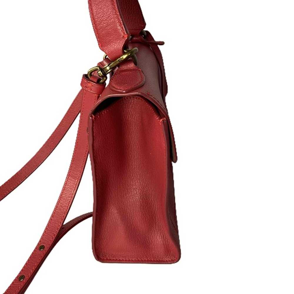 Lauren Ralph Lauren Millbrook Red Leather Handbag… - image 9