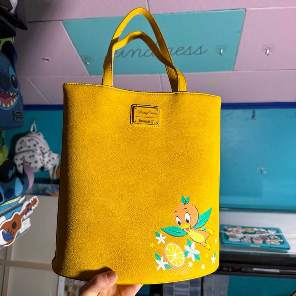 Disney Parks Orange Bird Purse Tote Bag Handbag L… - image 2