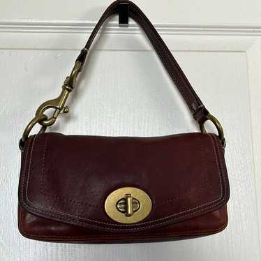 Vintage Coach Handbag Brown Leather Y2K - image 1