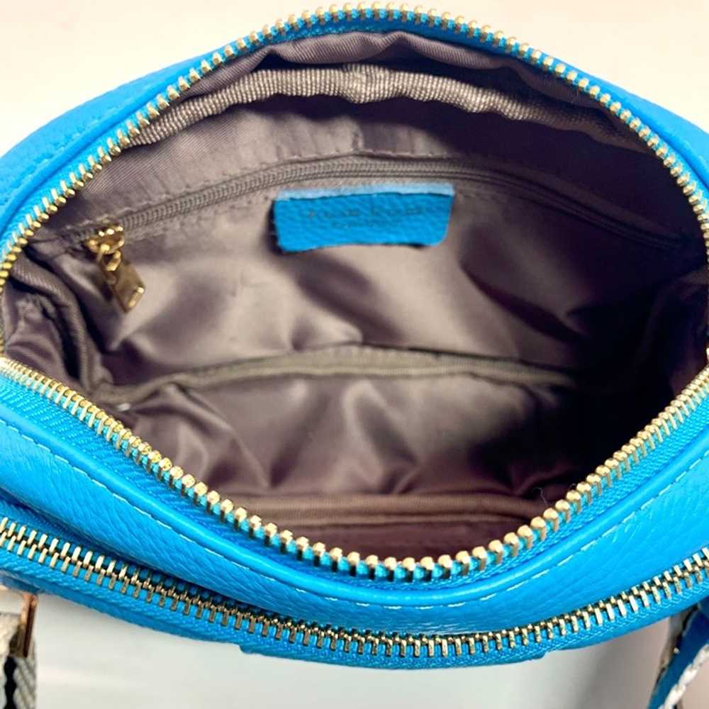Pom Pom London Blue Leather Mayfair Crossbody Bag - image 10