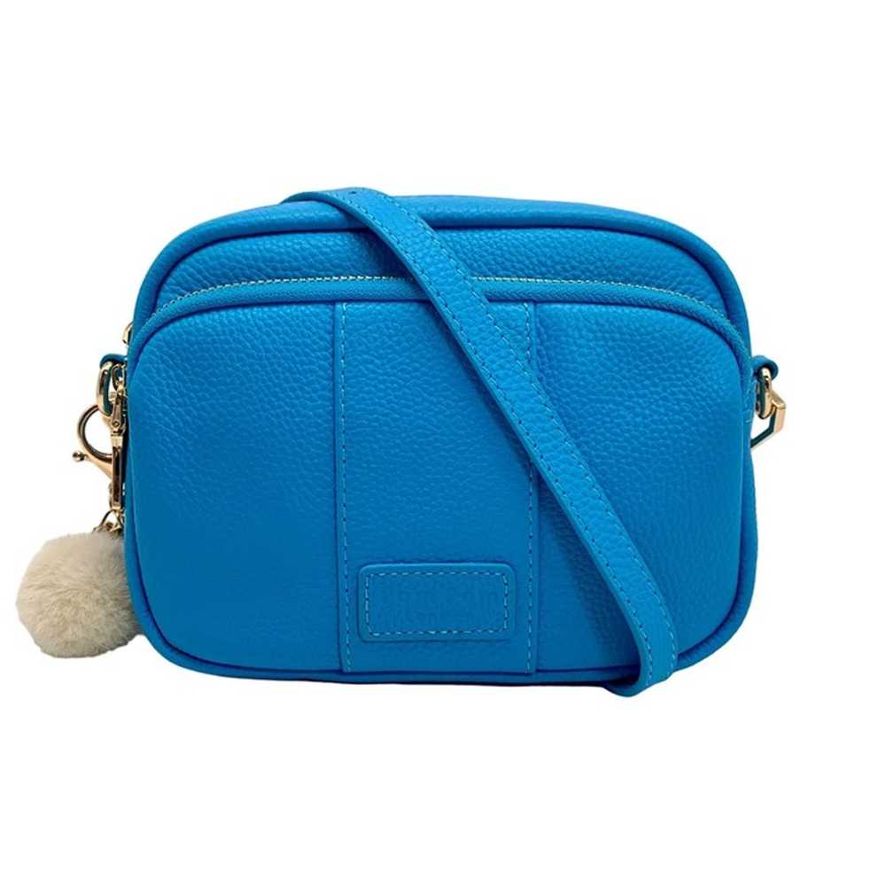 Pom Pom London Blue Leather Mayfair Crossbody Bag - image 1
