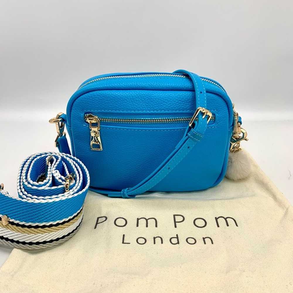 Pom Pom London Blue Leather Mayfair Crossbody Bag - image 2