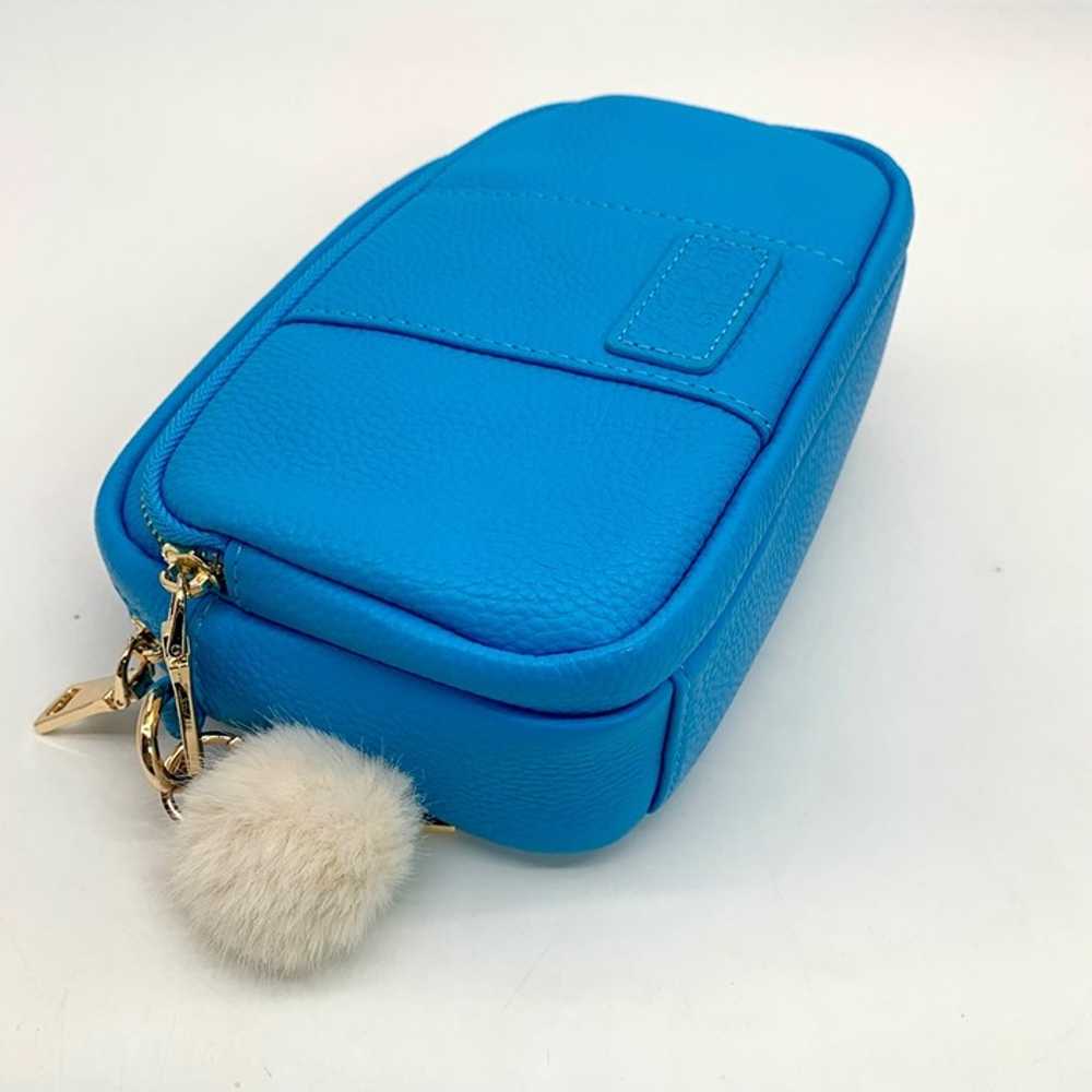 Pom Pom London Blue Leather Mayfair Crossbody Bag - image 7