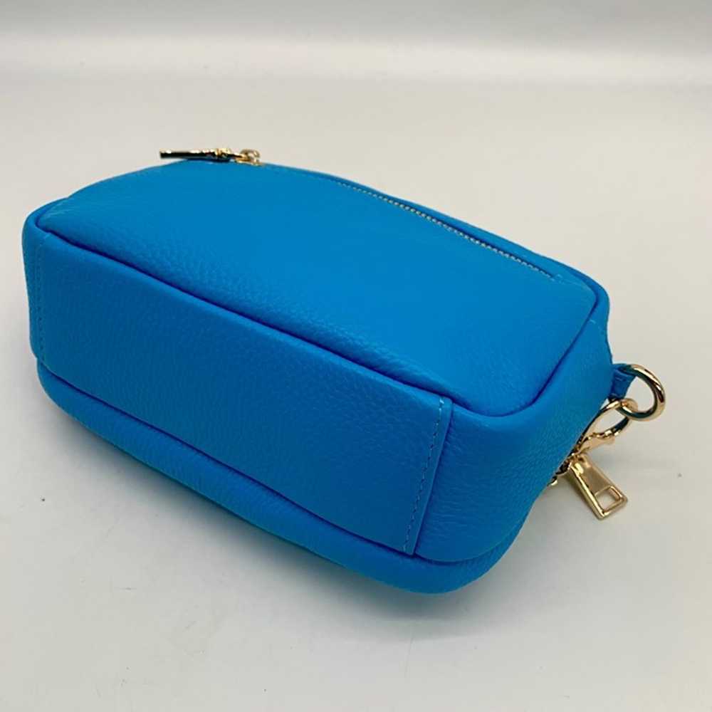Pom Pom London Blue Leather Mayfair Crossbody Bag - image 8