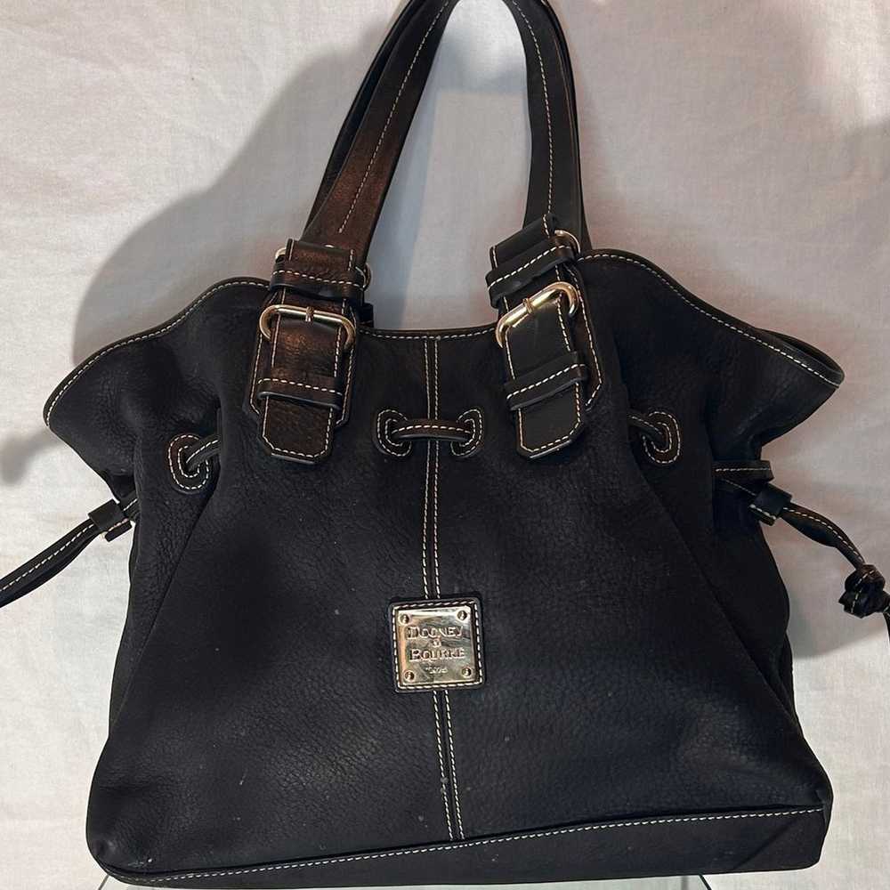 Dooney & Bourke Black Exotic Leather Tote Bag - image 1
